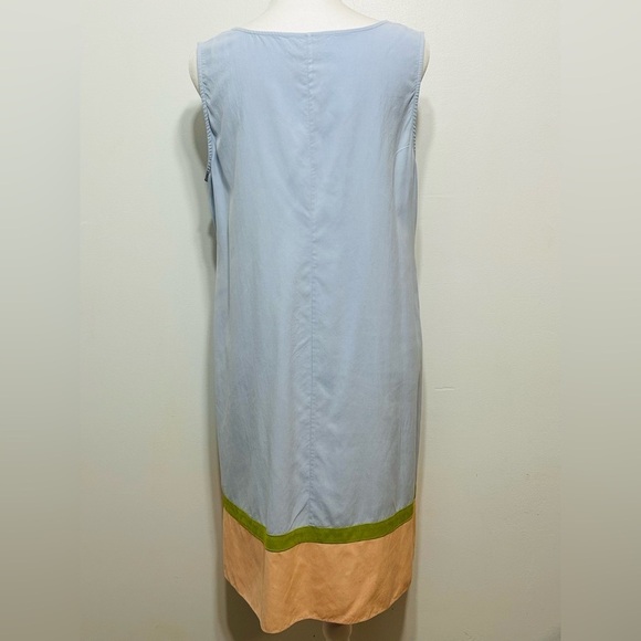 Soft Surroundings 100% Silk Sleeveless Colorblock Mini Dress - Picture 4 of 7
